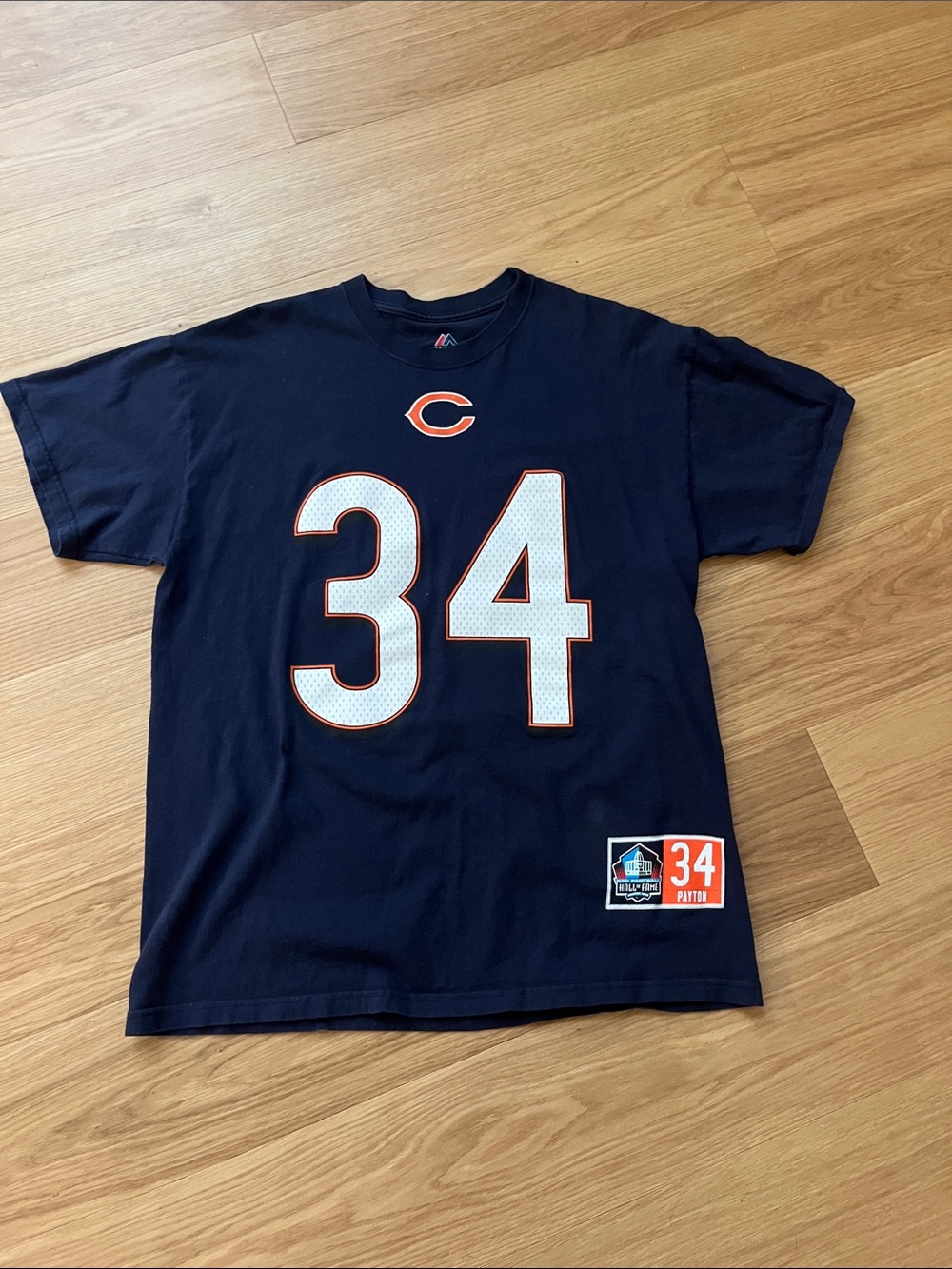 Majestic Men’s Chicago Bears Walter Payton Hall of Fame T-shirt size L
